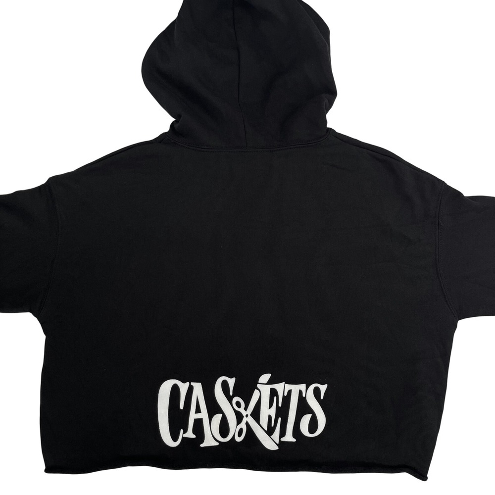 Rusty Butcher Womens M Crop Top Caskets Hair Stylist Halloween‎ Hoodie 617 - Picture 4 of 6